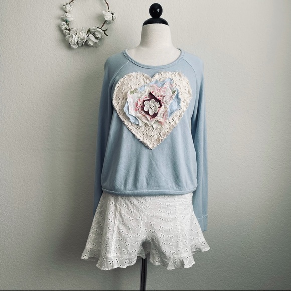 Anthropologie Sundry Upcycled Vintage-Inspired Heart Sweatshirt - Picture 16 of 16